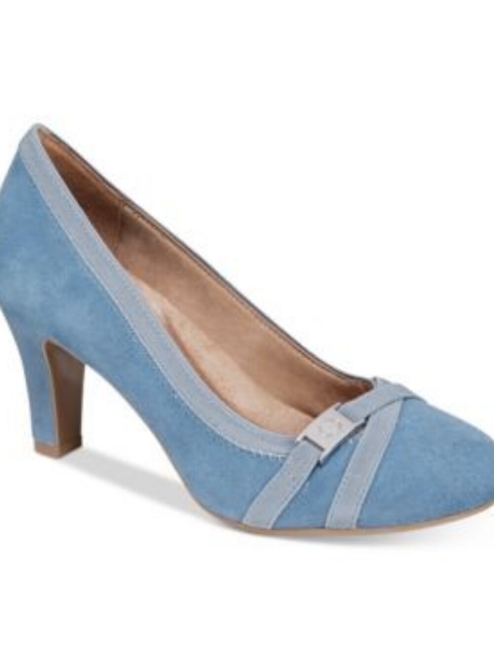 Giani Bernini Vollett Pumps Heels Vintage Jean Blue Denim Suede Size 9M New